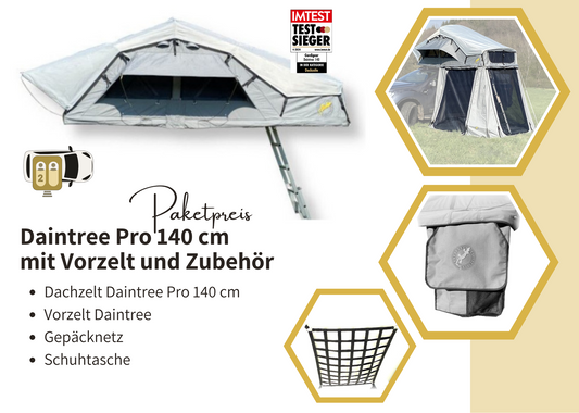 Daintree Pro 140 mit Vorzelt und Zubehör