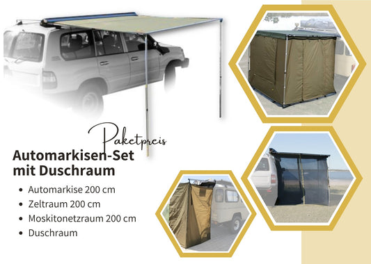 Automarkisen-Set mit Duschraum