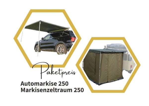 Set aus Markise und Markisenzeltraum