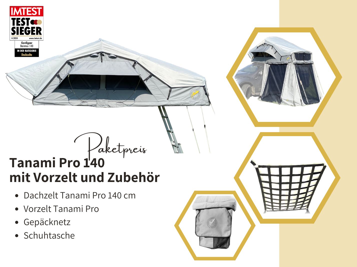 Tanami Pro 140 mit Vorzelt und Zubehör kaufen – Gordigear Shop – gordigear