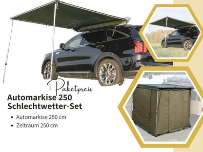 Paketbild mit Gumtree Automarkise 250 cm und Markisenzeltraum 250 cm