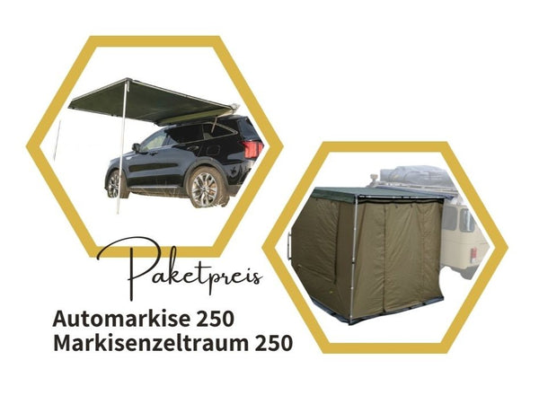 Set aus Markise und Markisenzeltraum