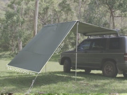 Markisenübersicht mit Maßen