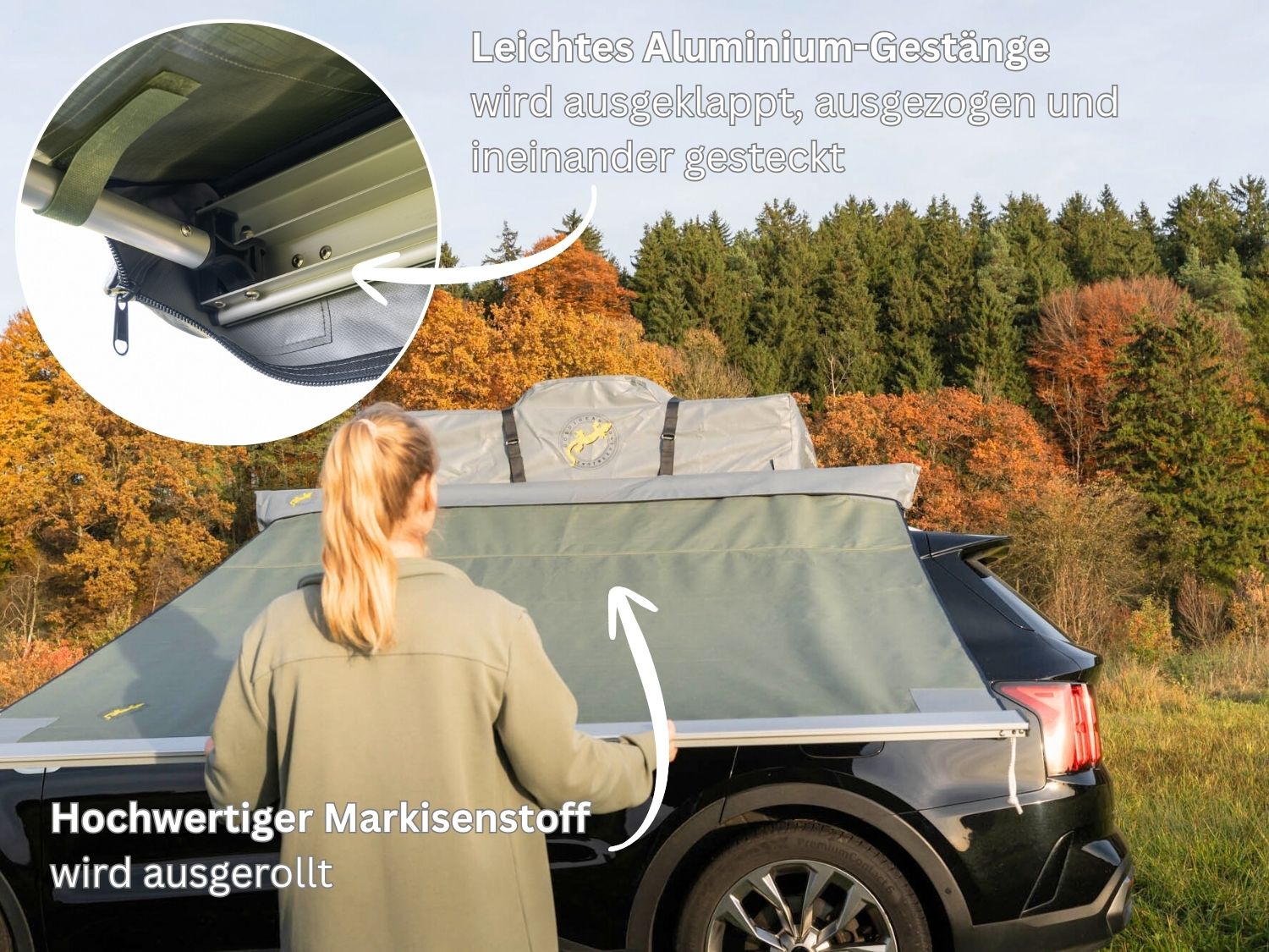 Aufbau der Gumtree Automarkise