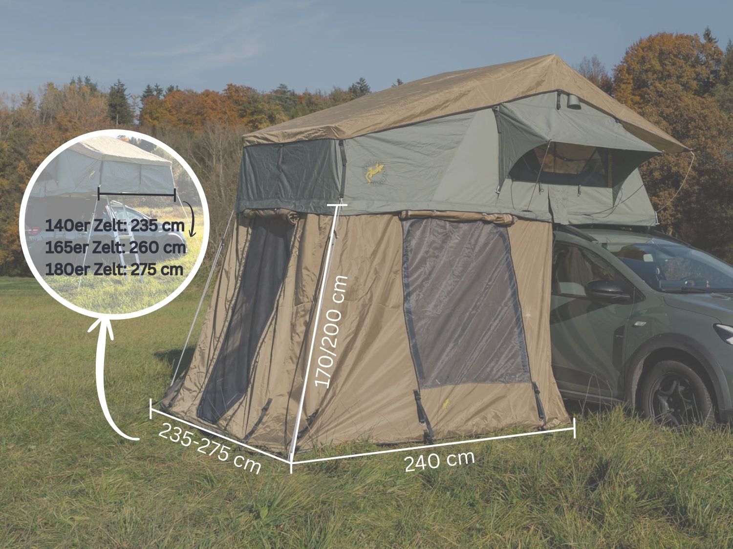 Tanami Plus Überblick mit Maßen