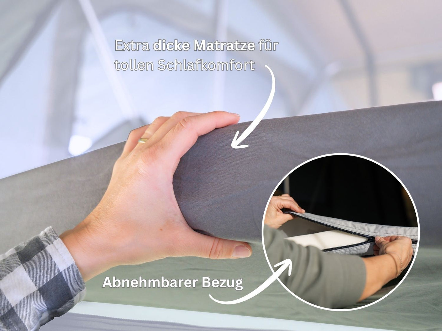 Sehr dicke Dachzeltmatratze