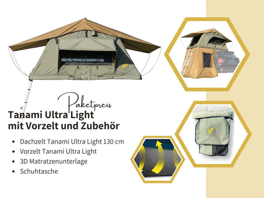 Gordigear Tanami Ultra Light Set mit Vorzelt und Zubehör