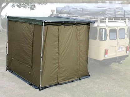 Markisenzeltraum aufgebaut unter Gumtree Automarkise eingeklippt