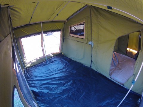 inside trailer tent Additional room for Taiga trailer tent